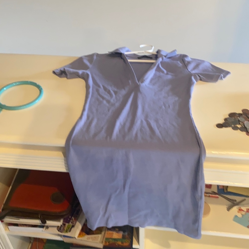 Lavender M collared dress ZARA